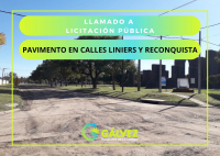 Llamado a Licitación Pública para Pavimentar las Calles Liniers y Reconquista.