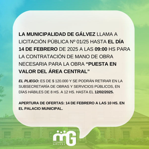 Licitación Pública Nº 01/25