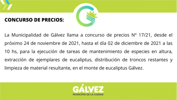 Concurso de Precios para la Ejecución de Tareas en el Monte de Eucaliptus