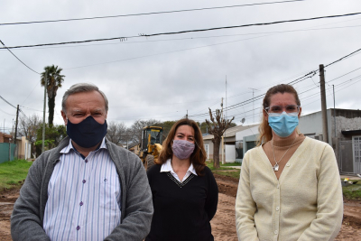 El Municipio comenzó la obra de acceso pavimentado por calle San Martín