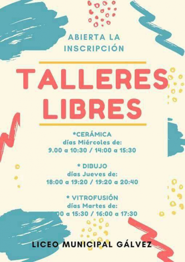 Talleres Libres- Inscripciones Abiertas