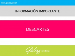 Cronograma de Recolección de Descartes a partir del 21-06-20