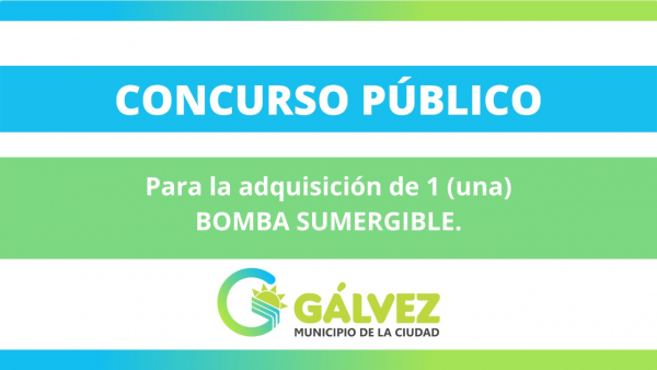 Llamado a Concurso Público para la Adquisición de 1 Bomba Sumergible