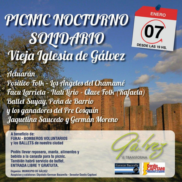 Picnic Nocturno Solidario en la Vieja Iglesia de Gálvez