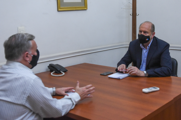 Reunión del Intendente de Nuestra Ciudad con el Gobernador, Omar Perotti.