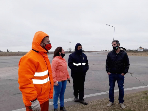 Reparación y Recambio de Luminarias en el Acceso Norte a Gálvez, por Ruta N°10